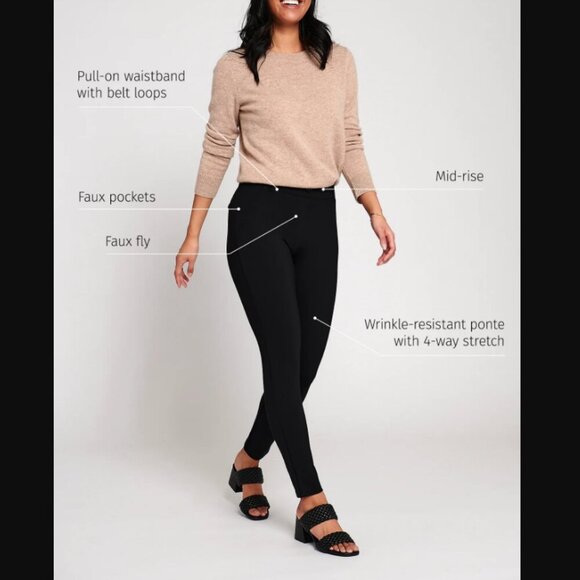 New Betabrand Classic Skinny Dress Yoga Pant Black - Picture 3 of 8